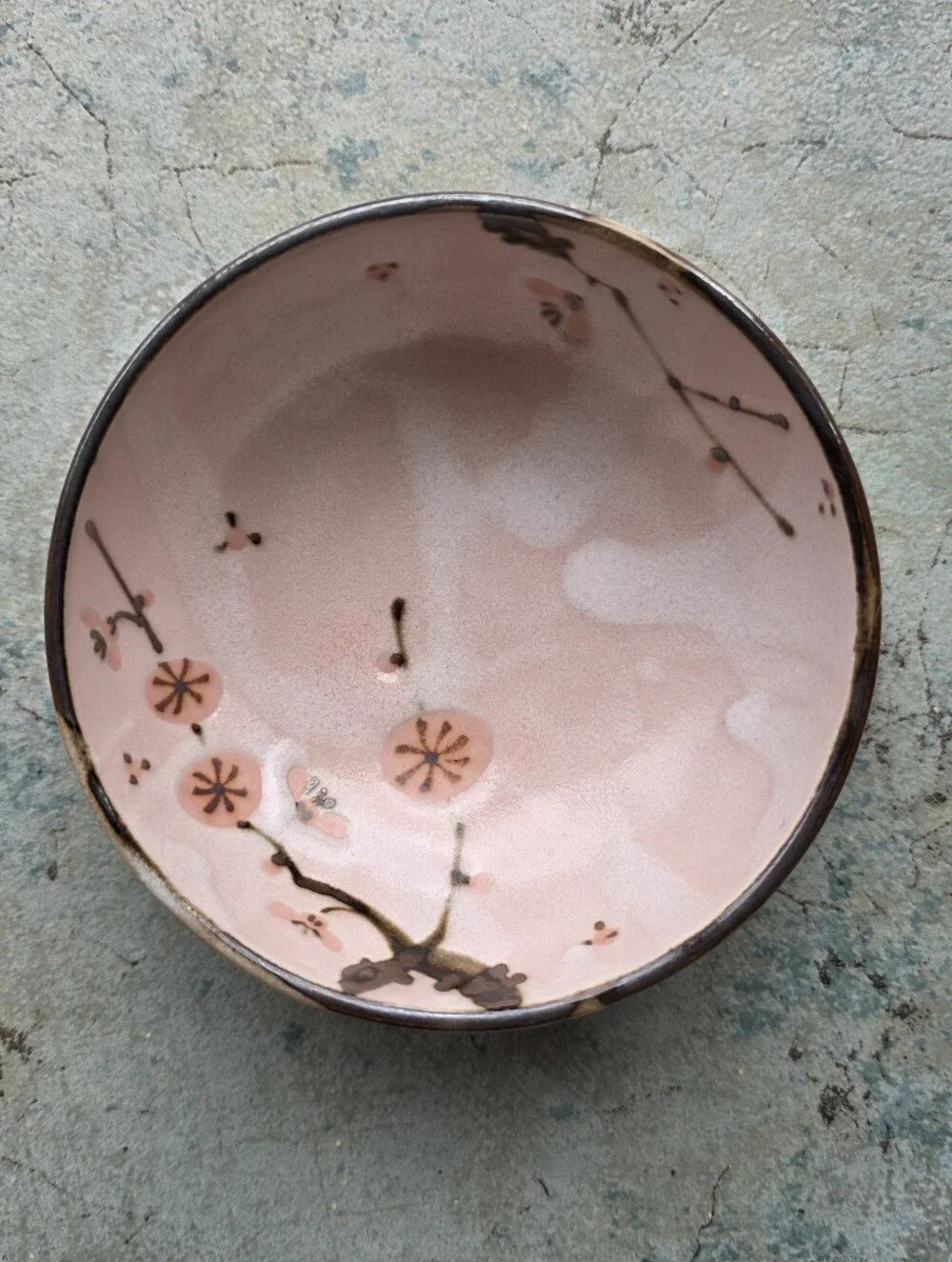 Vintage Japanese 翔川 Sakura Shino Pink Blossom Rice Bowls Set of 4 Sauce Soup Set